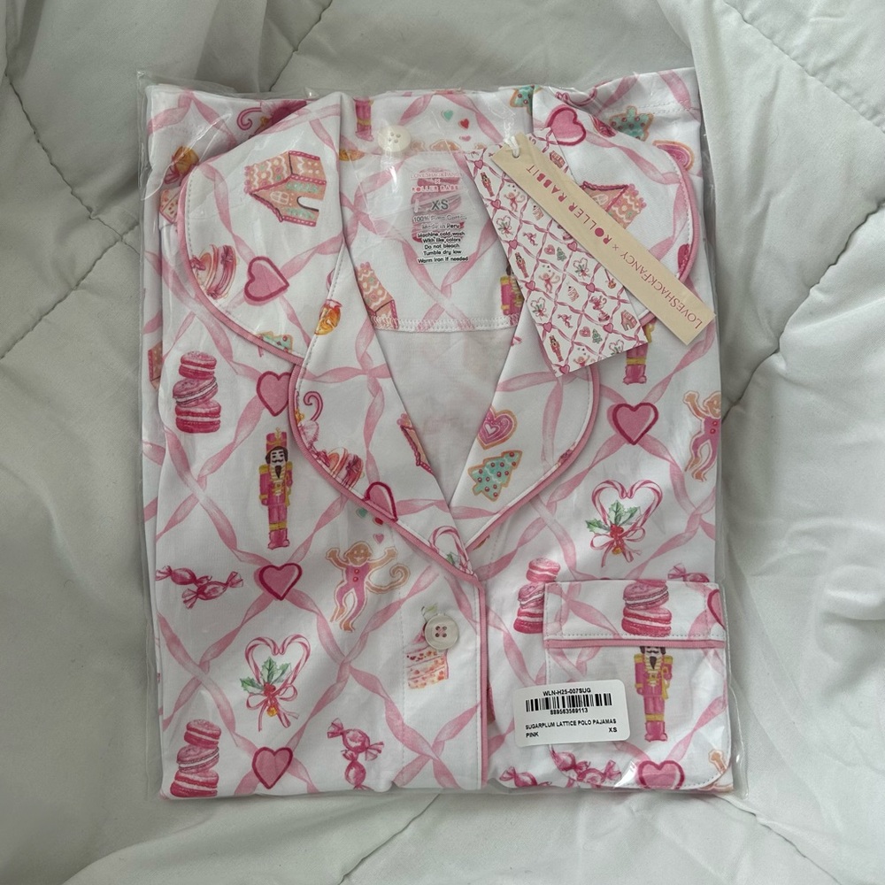 Roller rabbit x love shack fancy holiday pajamas shorts set